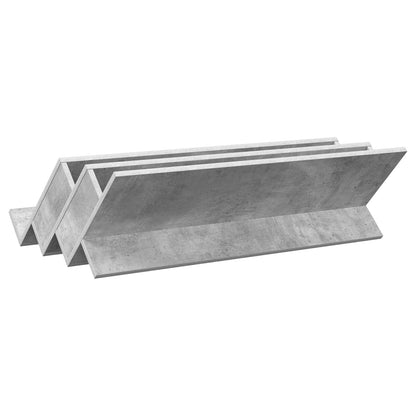 vidaXL Magazine Rack Concerte Grey 90 x 53 x 28.5 cm Engineered Wood