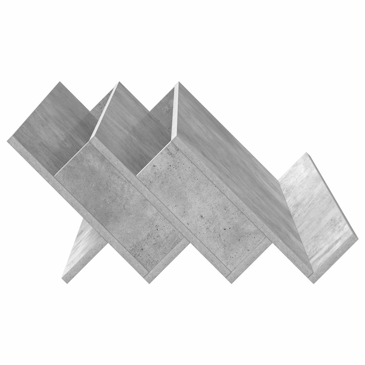 vidaXL Magazine Rack Concerte Grey 90 x 53 x 28.5 cm Engineered Wood