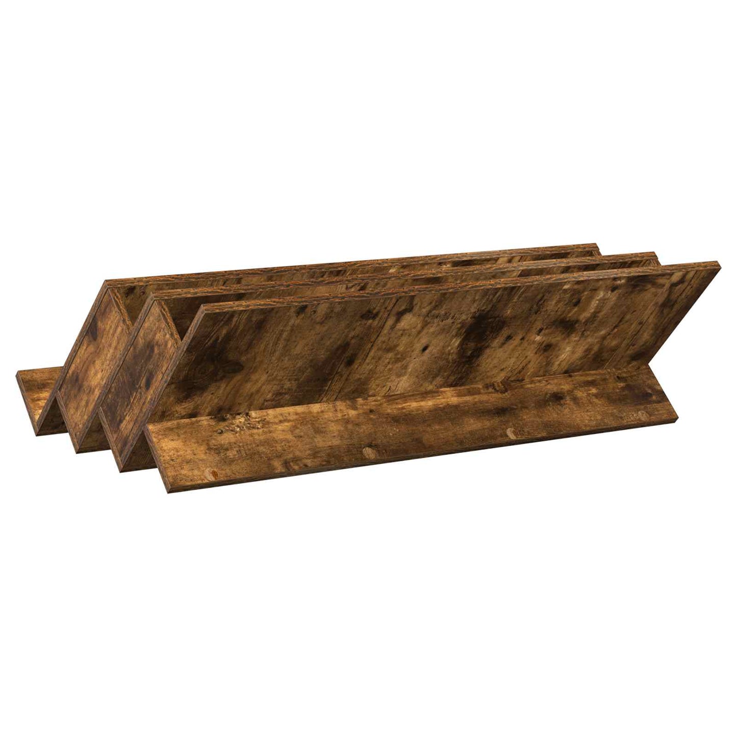 vidaXL Magazine Rack Smoked Oak 90 x 53 x 28.5 cm Engineered Wood