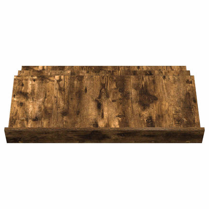 vidaXL Magazine Rack Smoked Oak 90 x 53 x 28.5 cm Engineered Wood