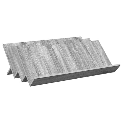 vidaXL Magazine Rack Grey Sonoma 90 x 53 x 28.5 cm Engineered Wood
