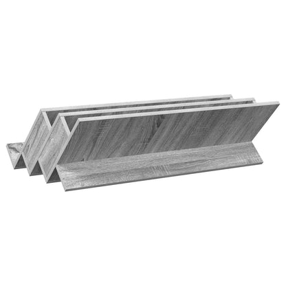 vidaXL Magazine Rack Grey Sonoma 90 x 53 x 28.5 cm Engineered Wood