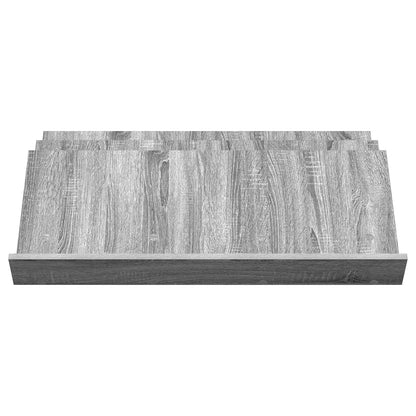 vidaXL Magazine Rack Grey Sonoma 90 x 53 x 28.5 cm Engineered Wood