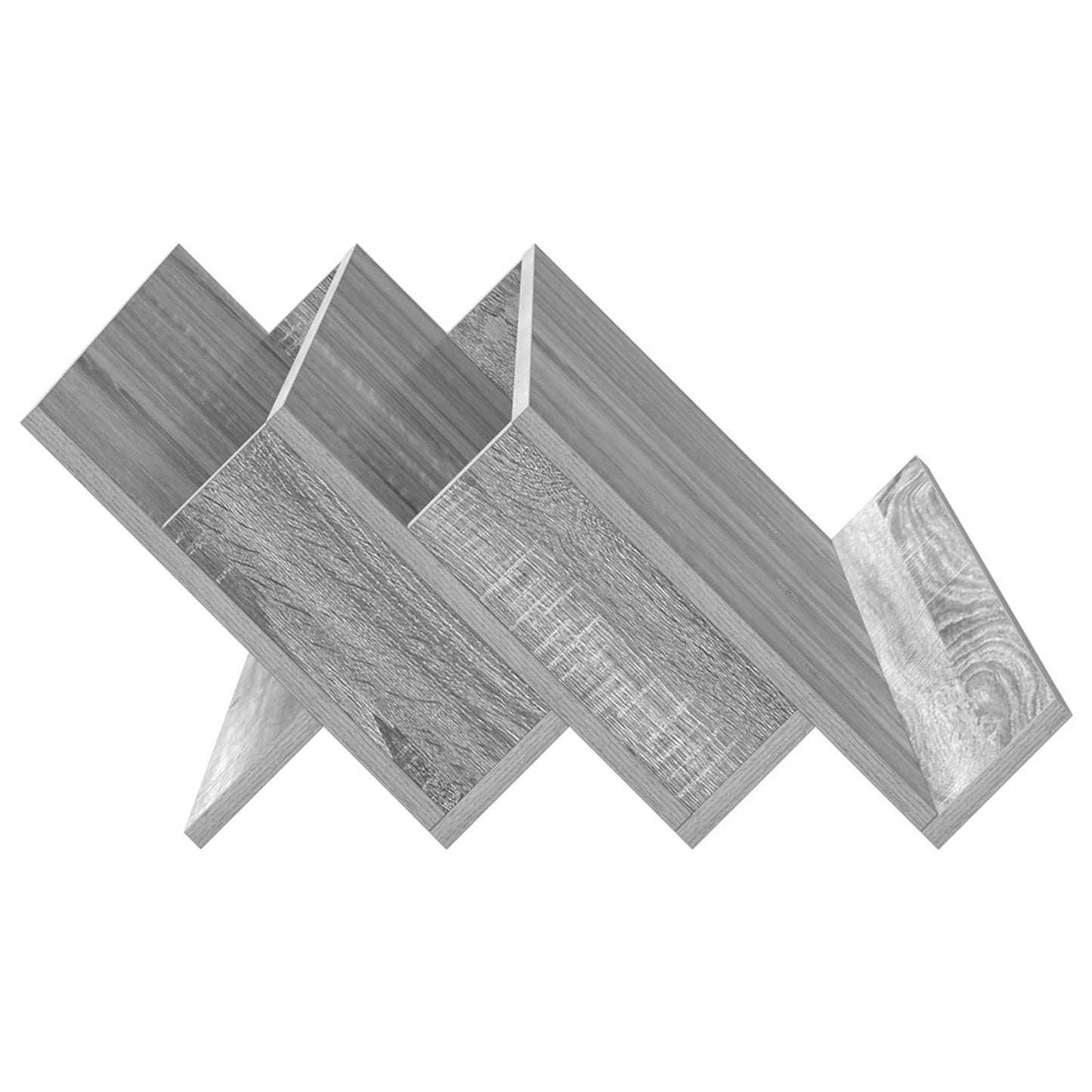 vidaXL Magazine Rack Grey Sonoma 90 x 53 x 28.5 cm Engineered Wood