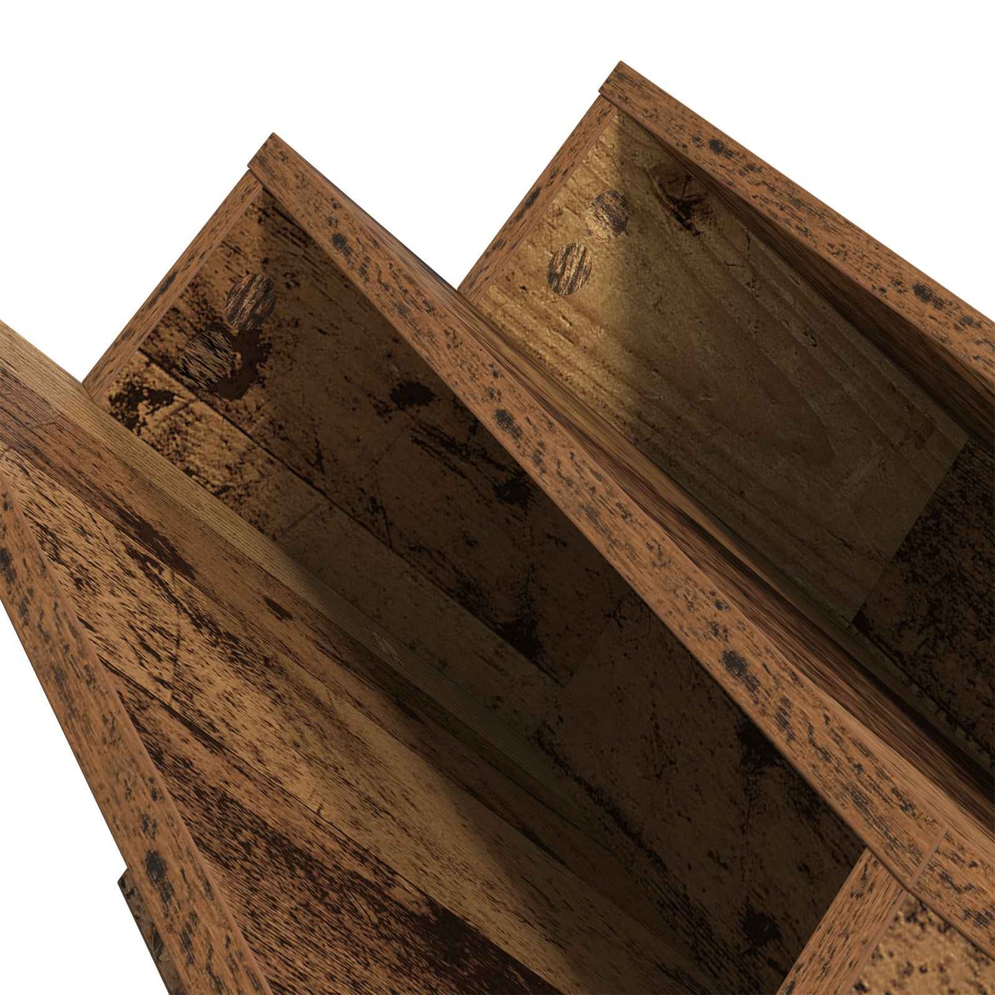 vidaXL Magazine Rack Old Wood 90 x 53 x 28.5 cm Engineered Wood