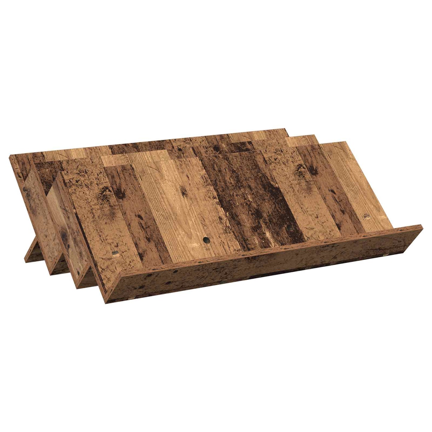 vidaXL Magazine Rack Old Wood 90 x 53 x 28.5 cm Engineered Wood