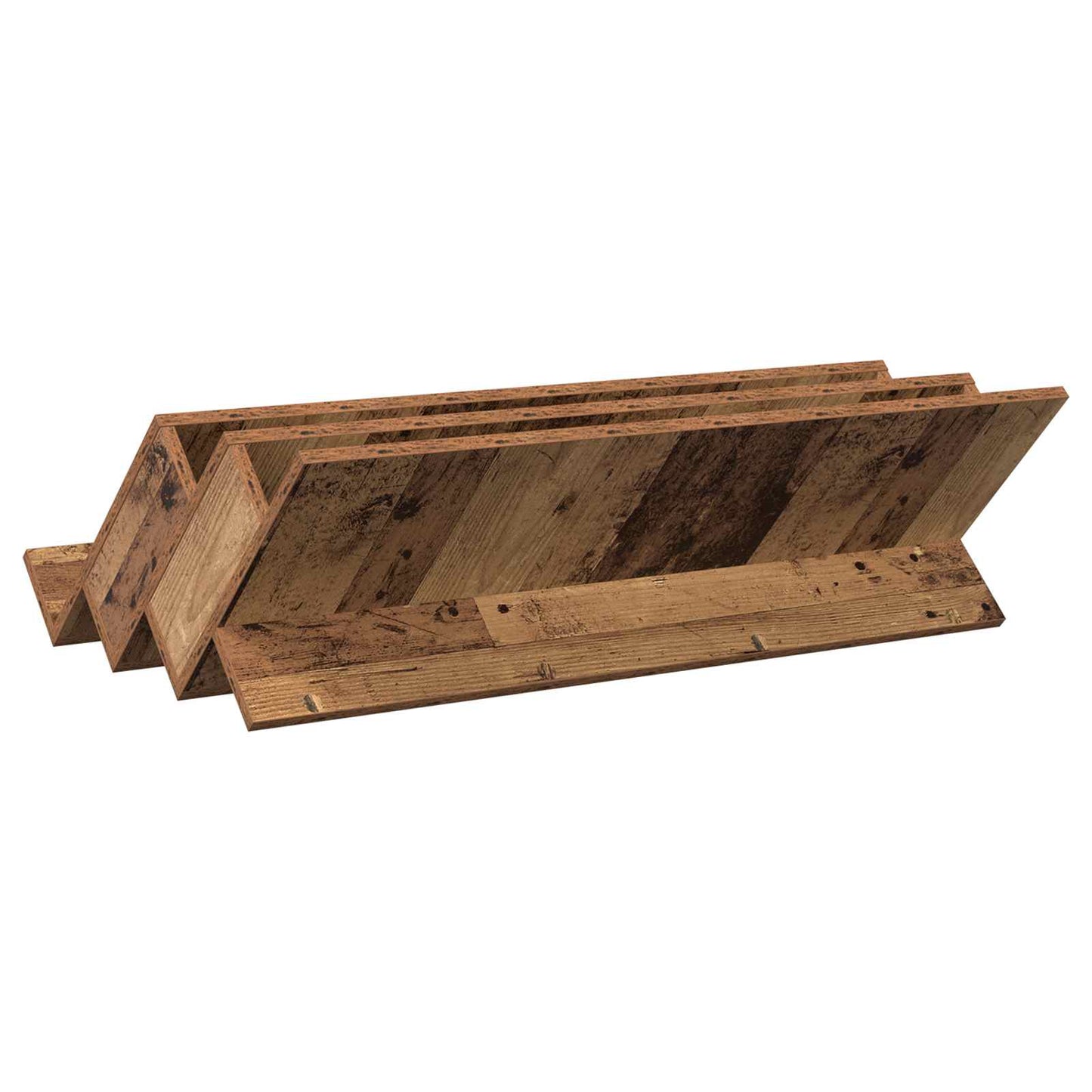 vidaXL Magazine Rack Old Wood 90 x 53 x 28.5 cm Engineered Wood