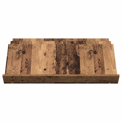 vidaXL Magazine Rack Old Wood 90 x 53 x 28.5 cm Engineered Wood