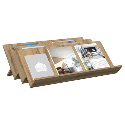 vidaXL Magazine Rack Artisan Oak 90 x 53 x 28.5 cm Engineered Wood
