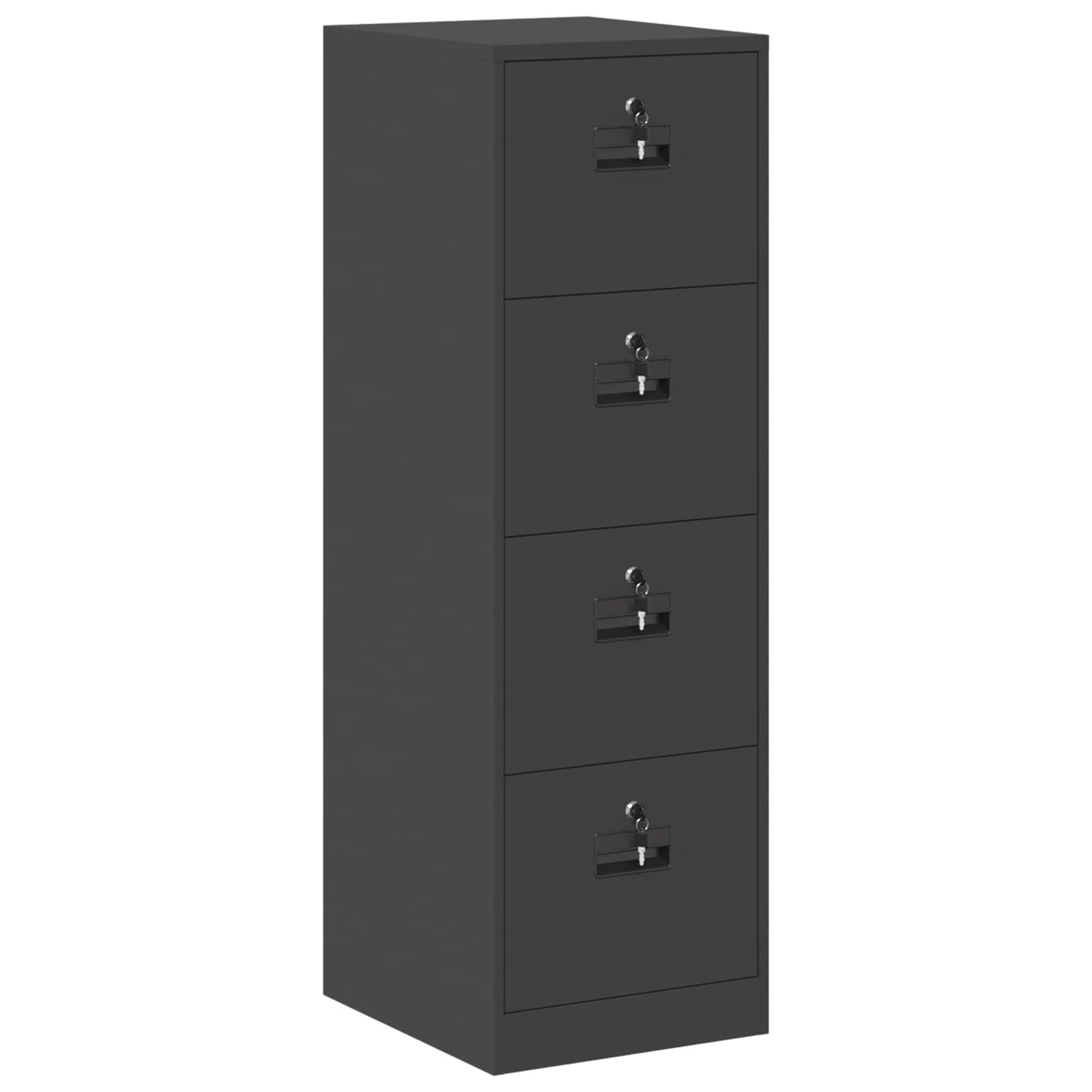vidaXL File Cabinet Geometric Black 44 x 50 x 139 cm Cold-Rolled Steel