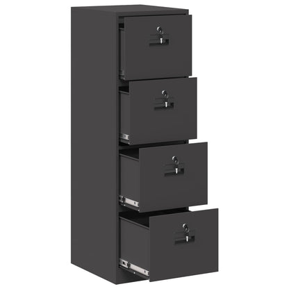 vidaXL File Cabinet Geometric Black 44 x 50 x 139 cm Cold-Rolled Steel