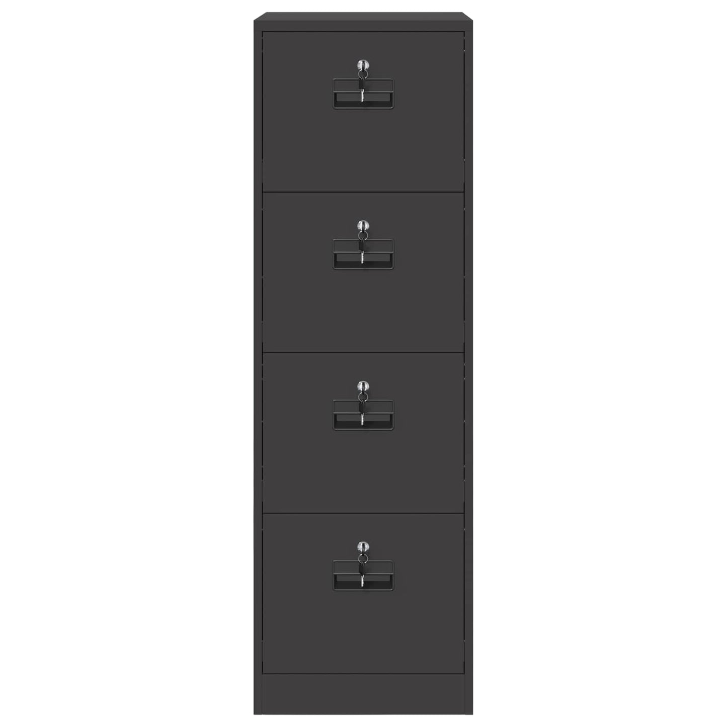 vidaXL File Cabinet Geometric Black 44 x 50 x 139 cm Cold-Rolled Steel