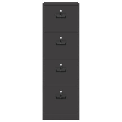 vidaXL File Cabinet Geometric Black 44 x 50 x 139 cm Cold-Rolled Steel