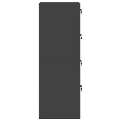vidaXL File Cabinet Geometric Black 44 x 50 x 139 cm Cold-Rolled Steel