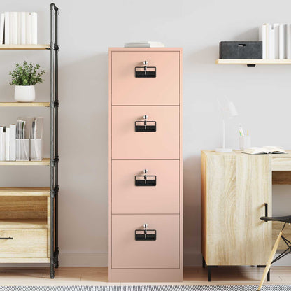 vidaXL File Cabinet with Shelf Pink 44 x 50 x 139 cm Cold-Rolled Steel