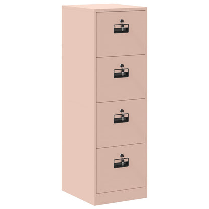 vidaXL File Cabinet with Shelf Pink 44 x 50 x 139 cm Cold-Rolled Steel