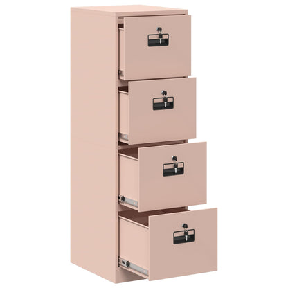 vidaXL File Cabinet with Shelf Pink 44 x 50 x 139 cm Cold-Rolled Steel