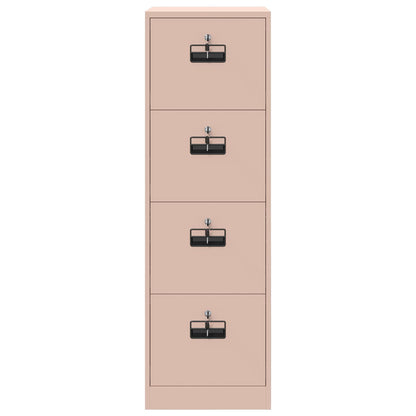 vidaXL File Cabinet with Shelf Pink 44 x 50 x 139 cm Cold-Rolled Steel