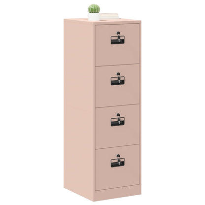 vidaXL File Cabinet with Shelf Pink 44 x 50 x 139 cm Cold-Rolled Steel