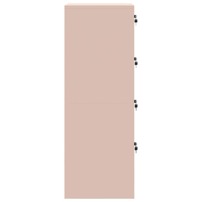 vidaXL File Cabinet with Shelf Pink 44 x 50 x 139 cm Cold-Rolled Steel