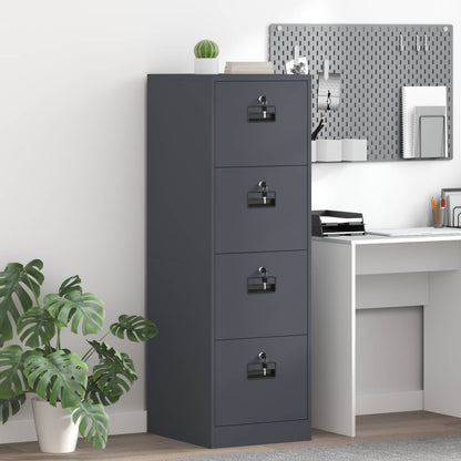 vidaXL File Cabinet Anthracite 44 x 50 x 139 cm Cold-Rolled Steel