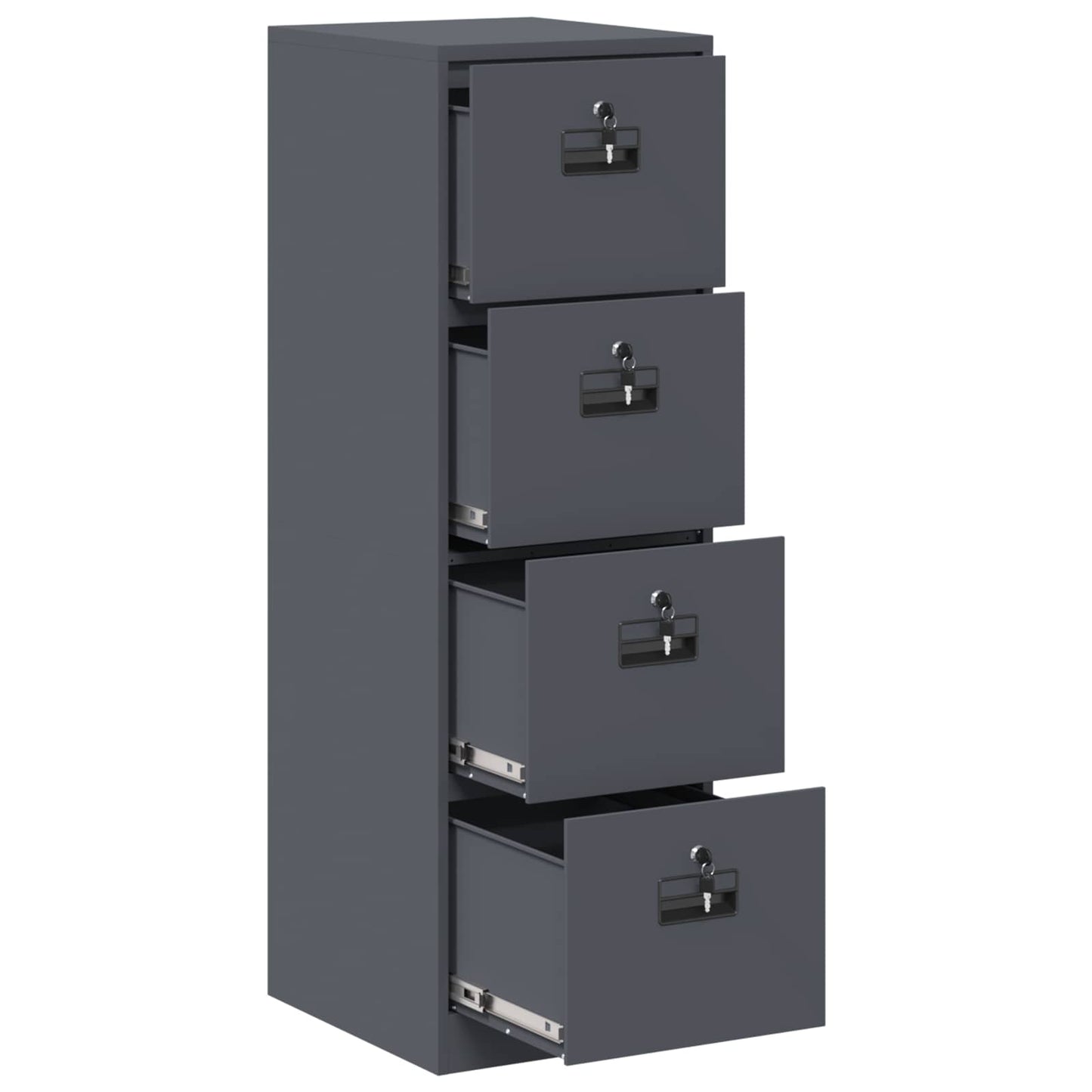 vidaXL File Cabinet Anthracite 44 x 50 x 139 cm Cold-Rolled Steel