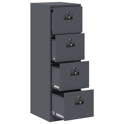 vidaXL File Cabinet Anthracite 44 x 50 x 139 cm Cold-Rolled Steel