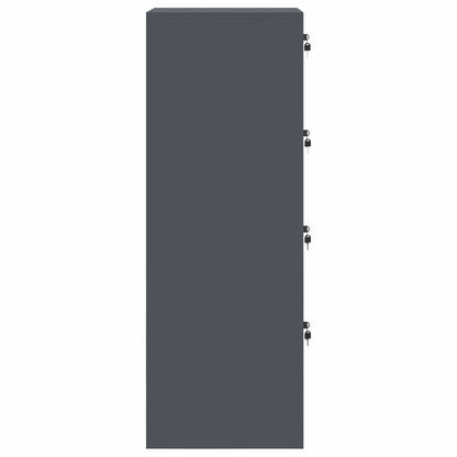 vidaXL File Cabinet Anthracite 44 x 50 x 139 cm Cold-Rolled Steel