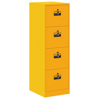 vidaXL File Cabinet Mustard Yellow 44 x 50 x 139 cm Cold-Rolled Steel