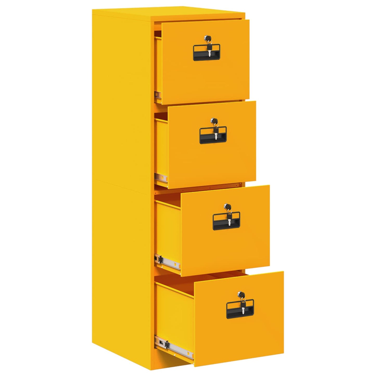 vidaXL File Cabinet Mustard Yellow 44 x 50 x 139 cm Cold-Rolled Steel