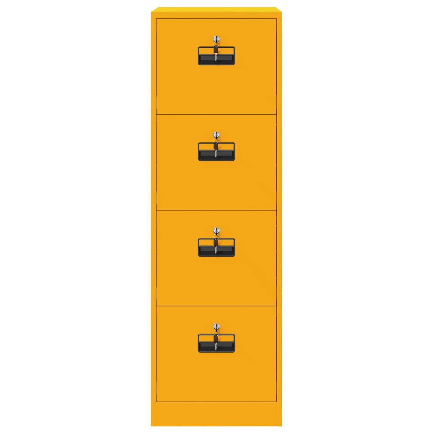 vidaXL File Cabinet Mustard Yellow 44 x 50 x 139 cm Cold-Rolled Steel