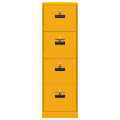vidaXL File Cabinet Mustard Yellow 44 x 50 x 139 cm Cold-Rolled Steel