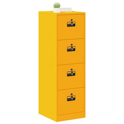 vidaXL File Cabinet Mustard Yellow 44 x 50 x 139 cm Cold-Rolled Steel