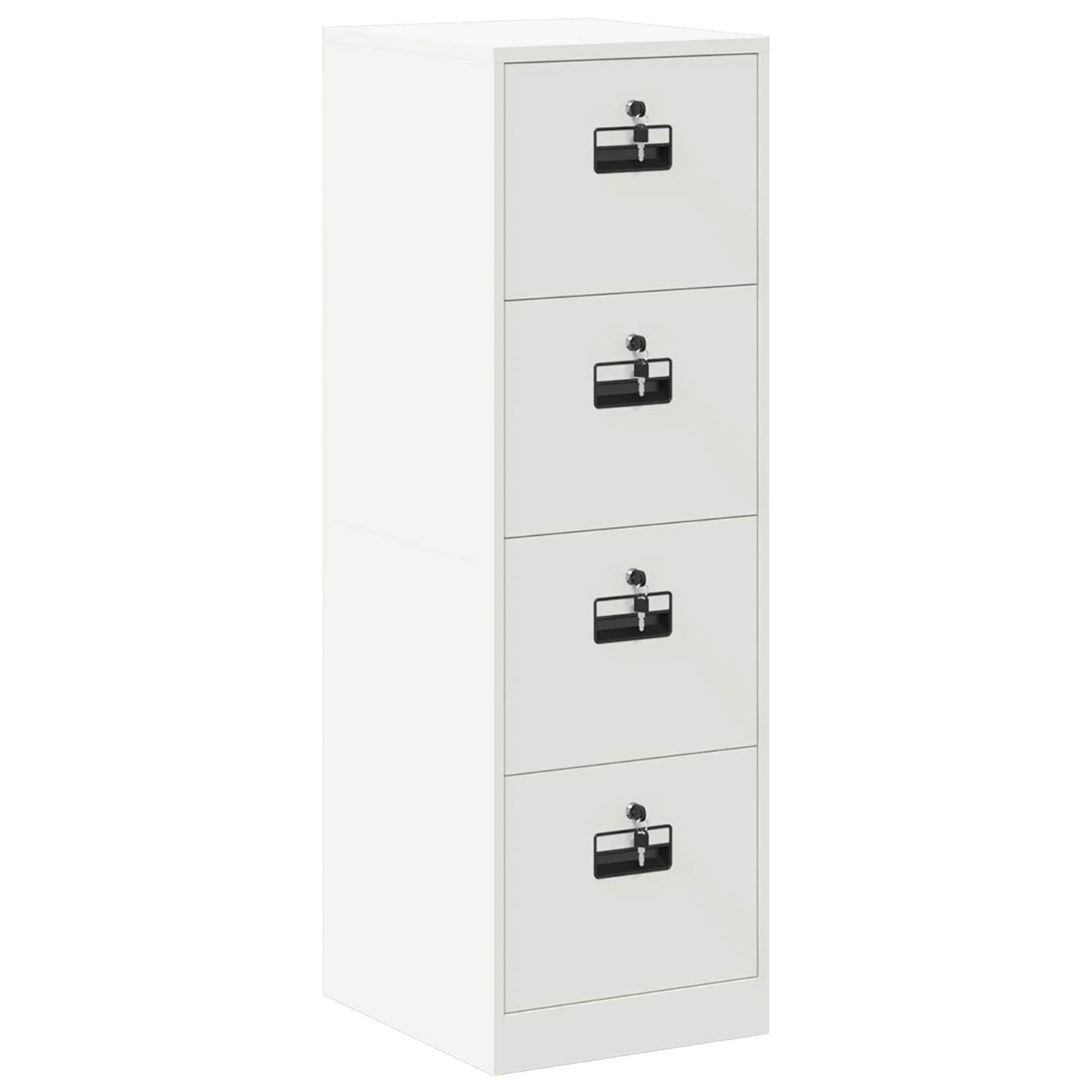 vidaXL File Cabinet Geometric White 44 x 50 x 139 cm Cold-Rolled Steel