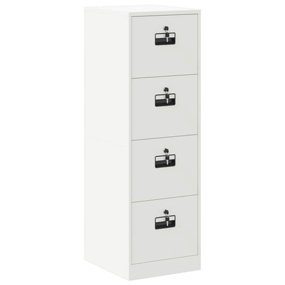 vidaXL File Cabinet Geometric White 44 x 50 x 139 cm Cold-Rolled Steel