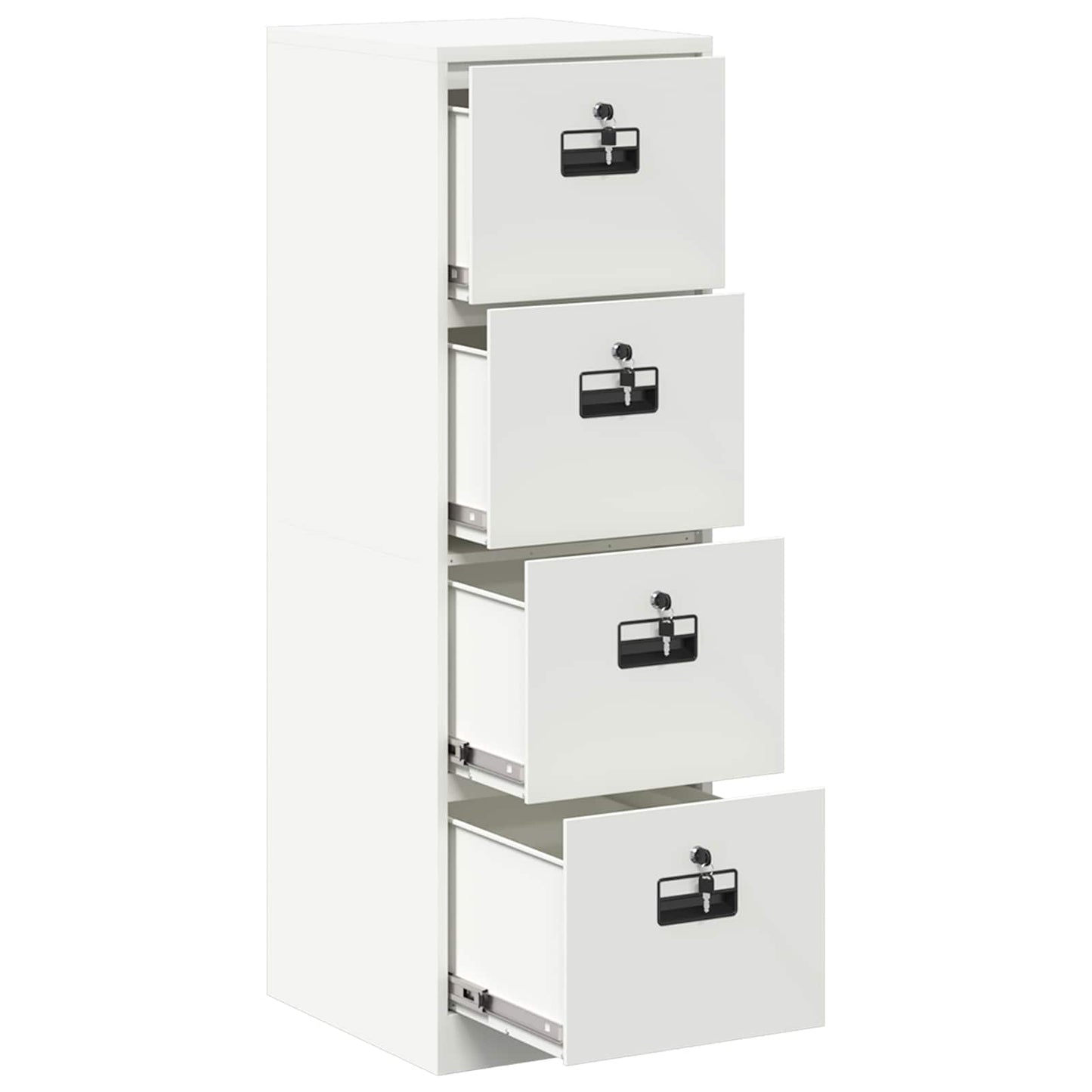 vidaXL File Cabinet Geometric White 44 x 50 x 139 cm Cold-Rolled Steel