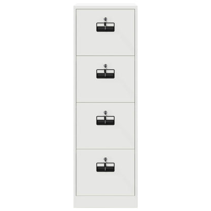 vidaXL File Cabinet Geometric White 44 x 50 x 139 cm Cold-Rolled Steel