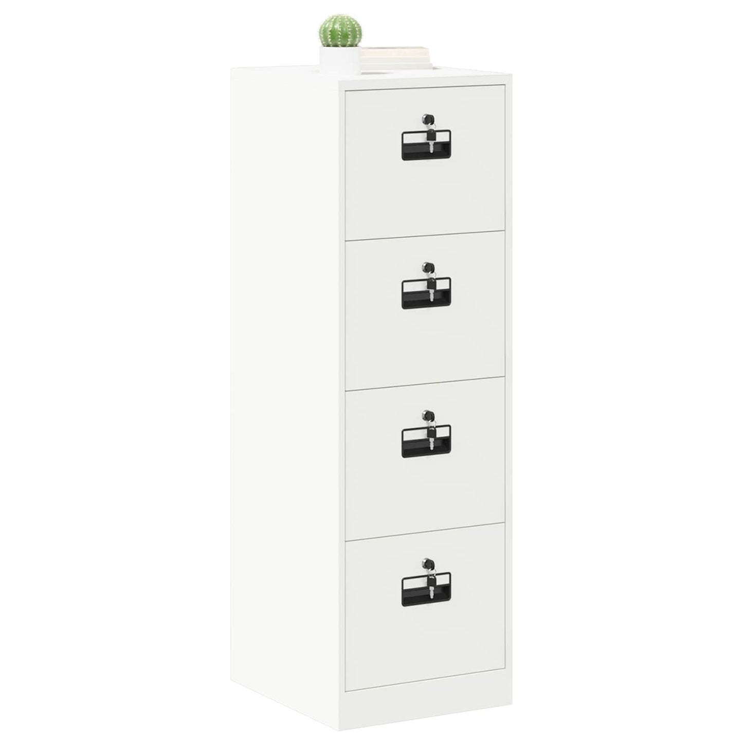 vidaXL File Cabinet Geometric White 44 x 50 x 139 cm Cold-Rolled Steel