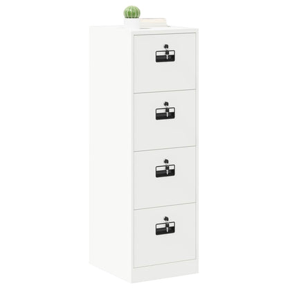 vidaXL File Cabinet Geometric White 44 x 50 x 139 cm Cold-Rolled Steel