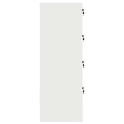 vidaXL File Cabinet Geometric White 44 x 50 x 139 cm Cold-Rolled Steel