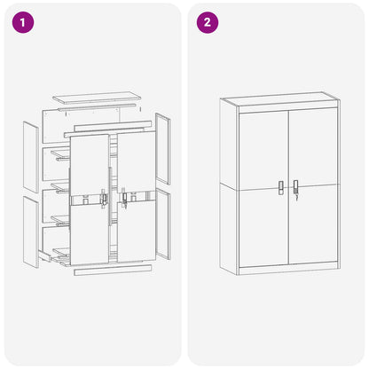 vidaXL Storage Cabinet Black 90 x 40 x 140 cm Steel