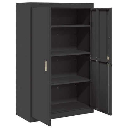 vidaXL Storage Cabinet Black 90 x 40 x 140 cm Steel