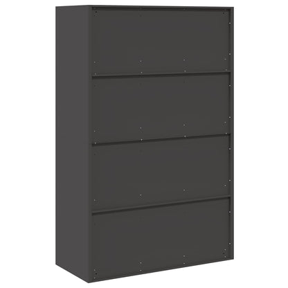 vidaXL Storage Cabinet Black 90 x 40 x 140 cm Steel
