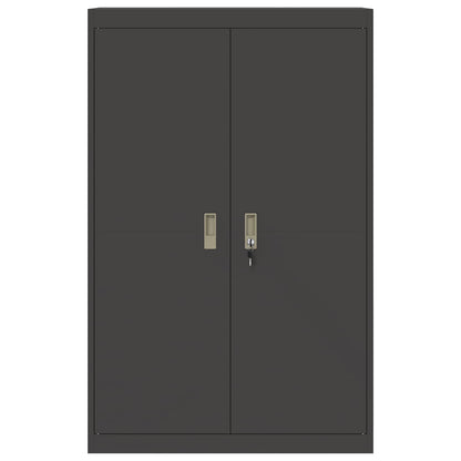 vidaXL Storage Cabinet Black 90 x 40 x 140 cm Steel