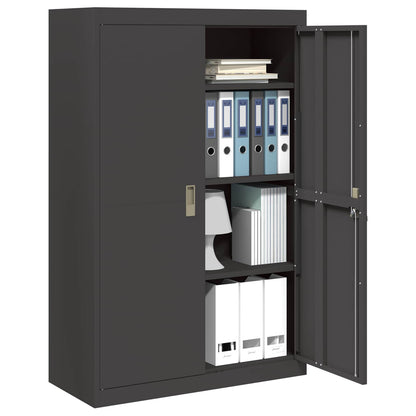 vidaXL Storage Cabinet Black 90 x 40 x 140 cm Steel
