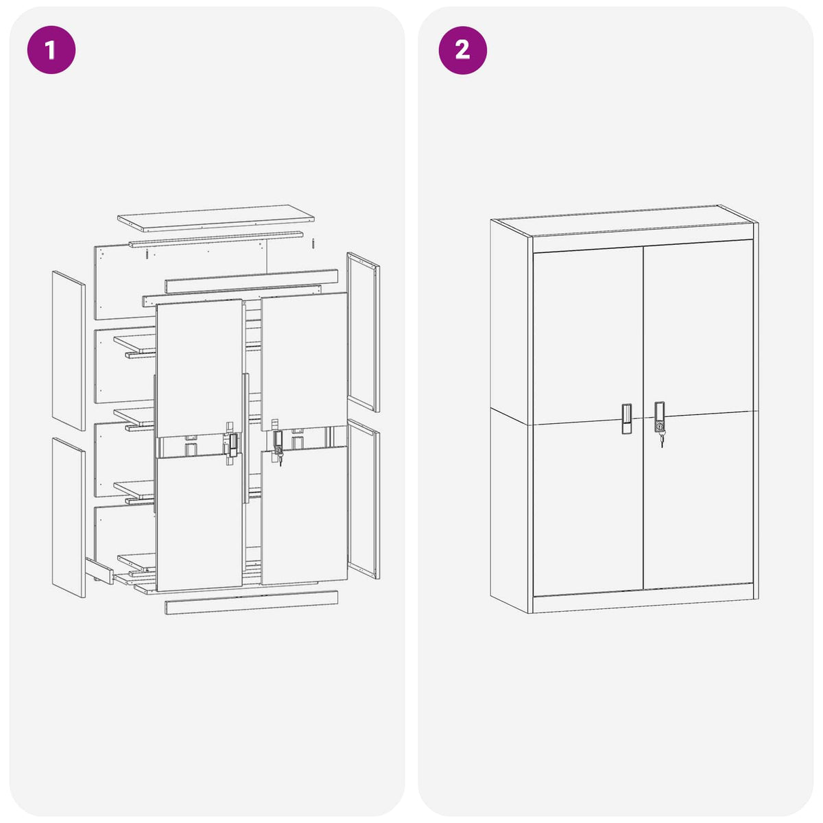 vidaXL Storage Cabinet Pink 90 x 40 x 140 cm Steel
