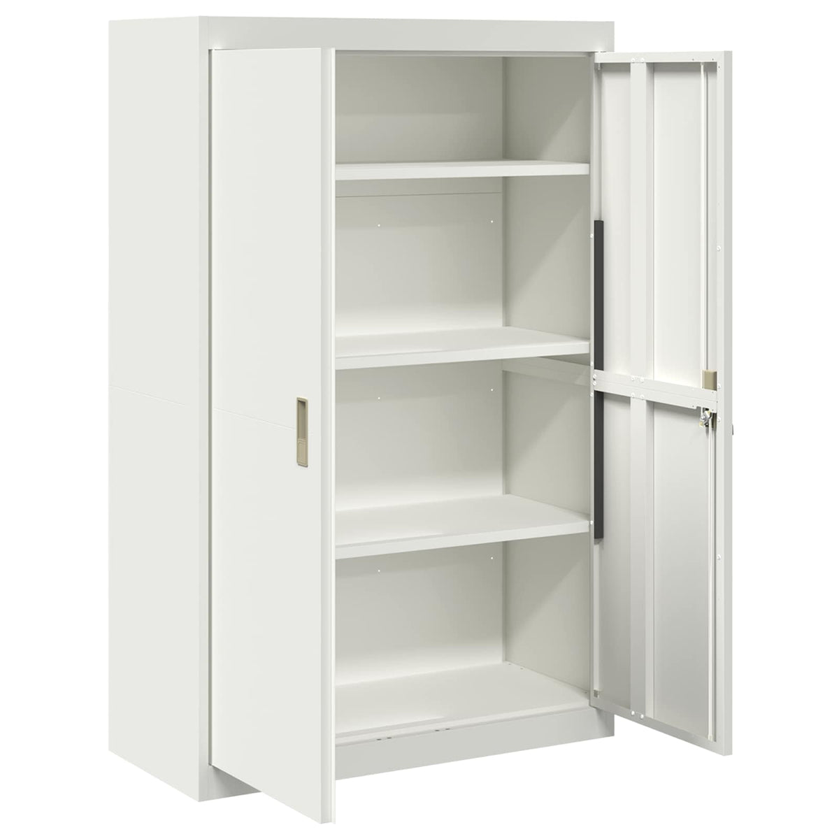 vidaXL Storage Cabinet White 90 x 40 x 140 cm Steel