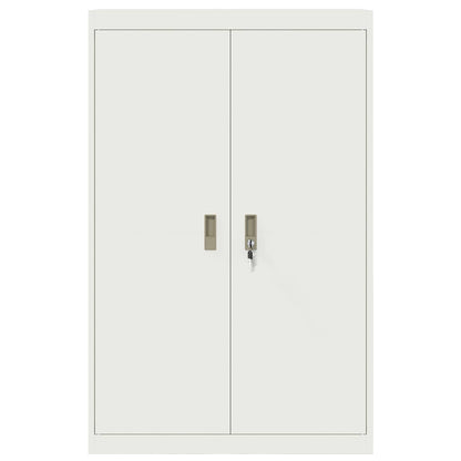 vidaXL Storage Cabinet White 90 x 40 x 140 cm Steel