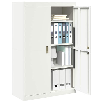 vidaXL Storage Cabinet White 90 x 40 x 140 cm Steel