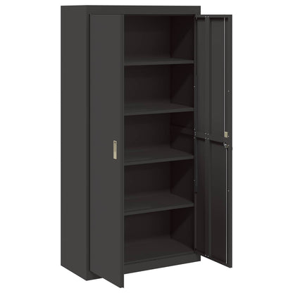 vidaXL Storage Cabinet Black 90 x 40 x 180 cm Steel